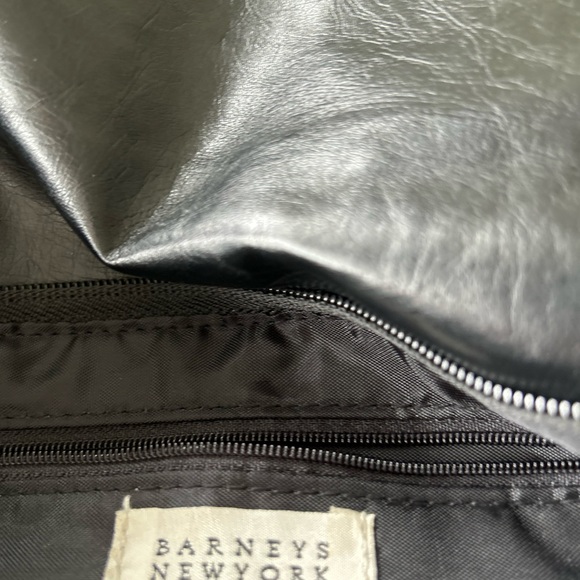 Barneys New York black leather clutch - Picture 7 of 7